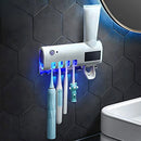 Holder Automatic Antibacterial UV Light Sterilizer Toothbrush Paste Applicator Holder Bathroom