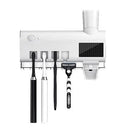 Holder Automatic Antibacterial UV Light Sterilizer Toothbrush Paste Applicator Holder Bathroom
