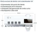 Holder Automatic Antibacterial UV Light Sterilizer Toothbrush Paste Applicator Holder Bathroom