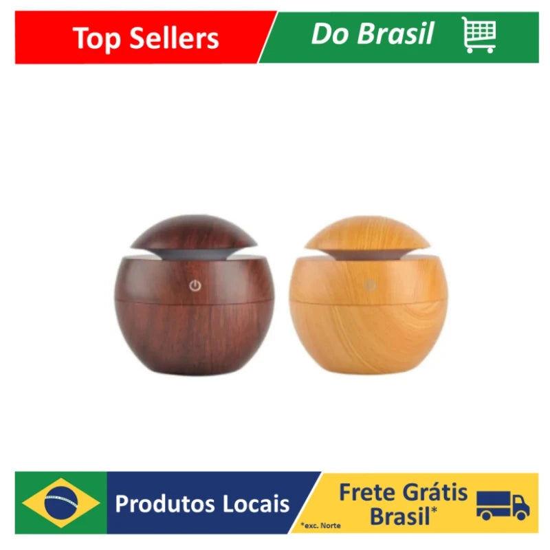 Difusor Aromatizador USB De Óleo Essencial, 7 Cores, Elétrico